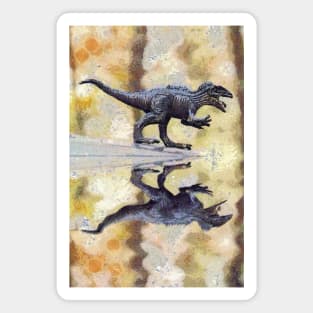 Angry Tyrannosaurus Yelling I CAN SWIM TOO Magnet